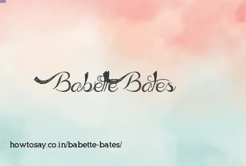 Babette Bates
