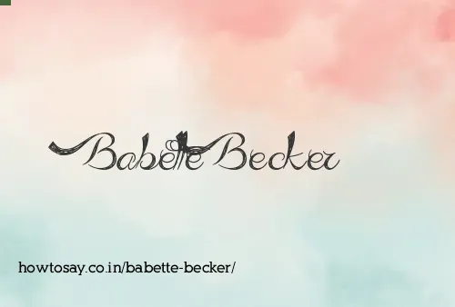 Babette Becker