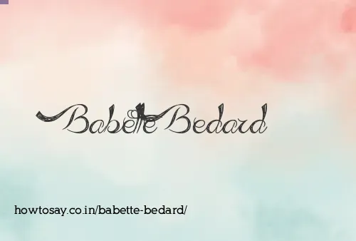 Babette Bedard
