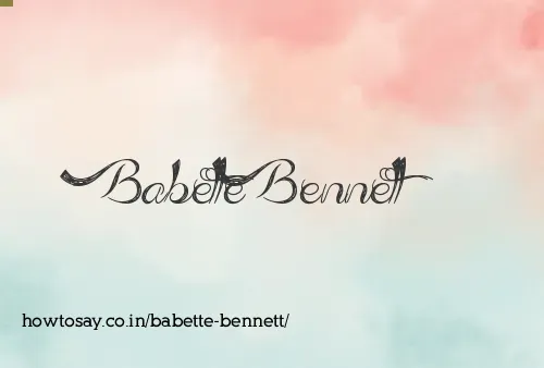 Babette Bennett