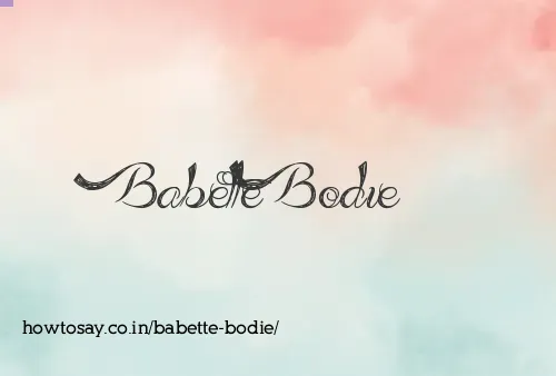 Babette Bodie