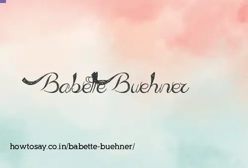 Babette Buehner