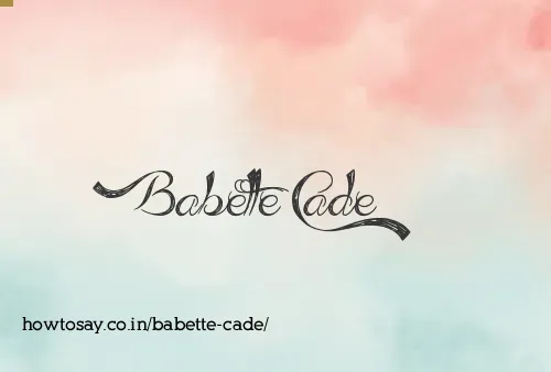 Babette Cade