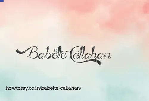 Babette Callahan