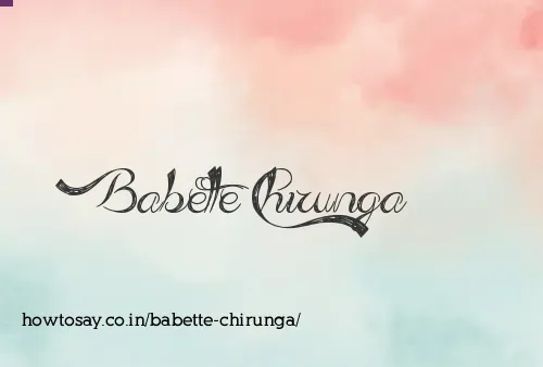 Babette Chirunga