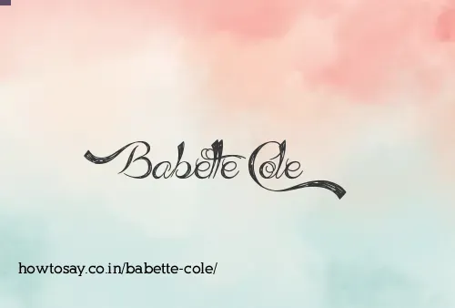 Babette Cole
