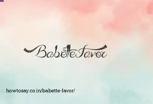 Babette Favor