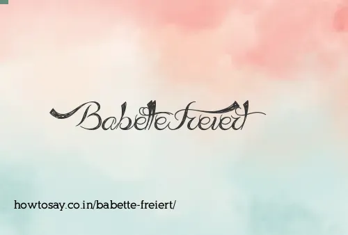 Babette Freiert