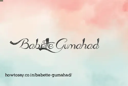 Babette Gumahad
