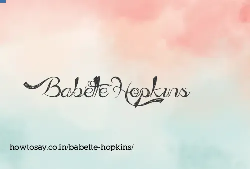 Babette Hopkins