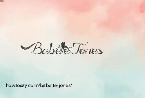 Babette Jones