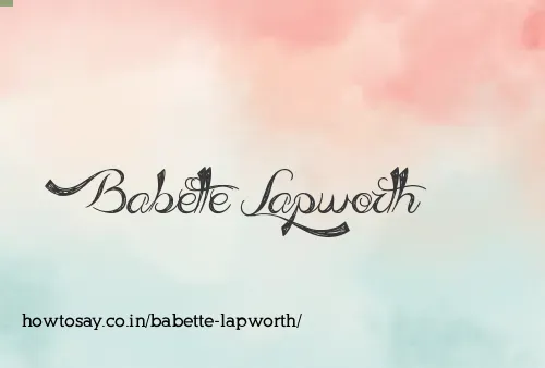 Babette Lapworth