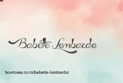 Babette Lombardo