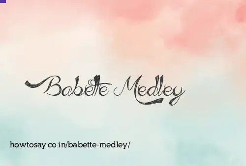 Babette Medley
