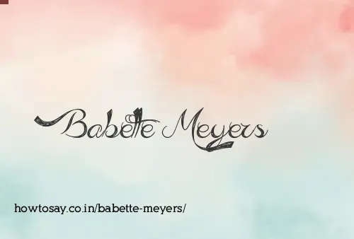 Babette Meyers