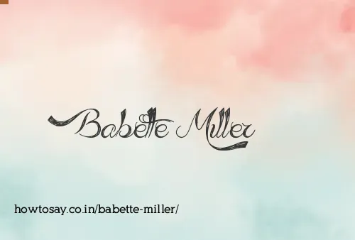 Babette Miller