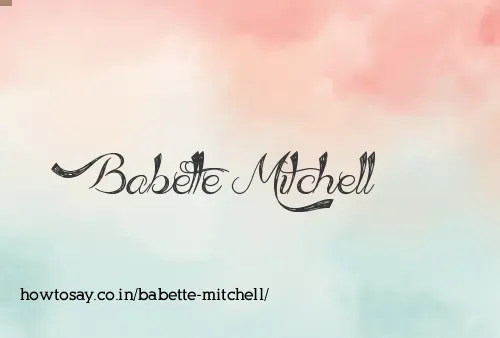 Babette Mitchell