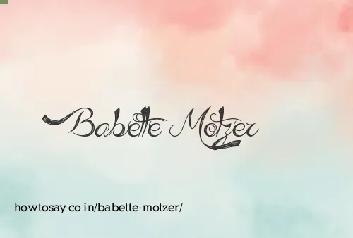 Babette Motzer