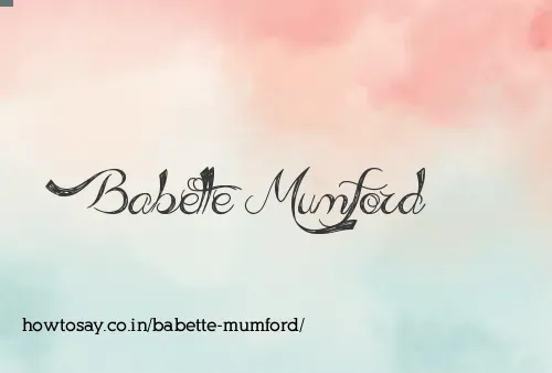 Babette Mumford