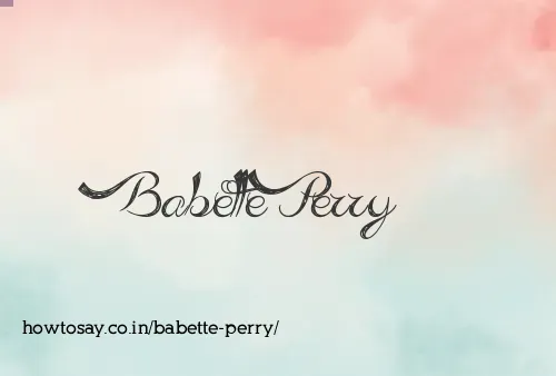 Babette Perry