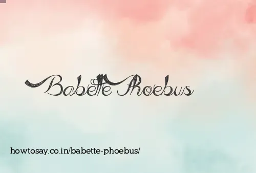 Babette Phoebus