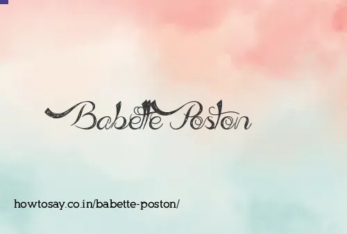 Babette Poston