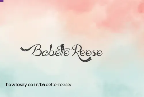 Babette Reese
