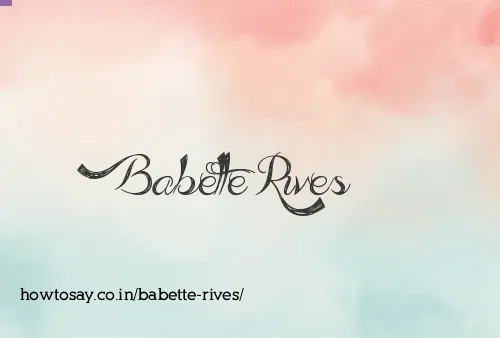 Babette Rives