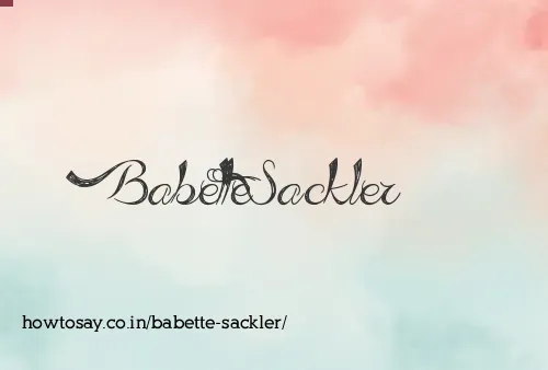 Babette Sackler