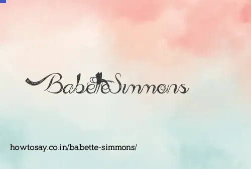 Babette Simmons