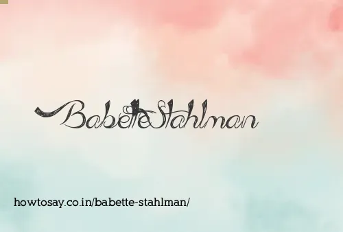 Babette Stahlman