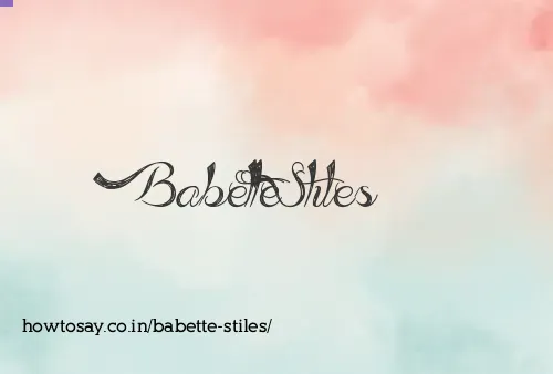 Babette Stiles