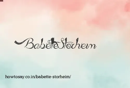 Babette Storheim