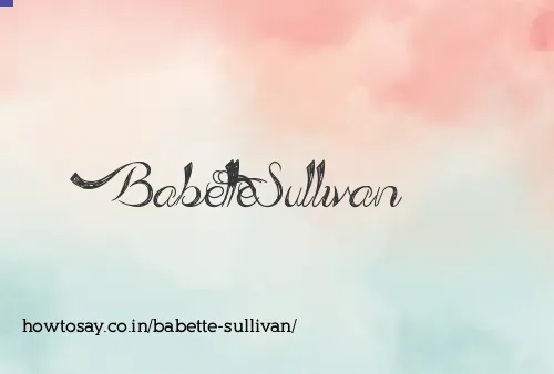 Babette Sullivan