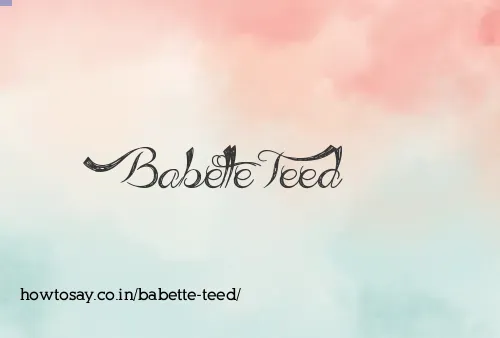 Babette Teed
