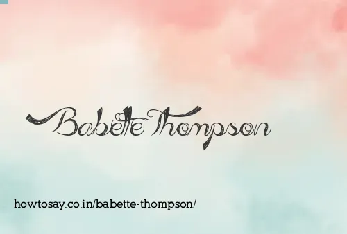 Babette Thompson