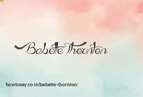 Babette Thornton