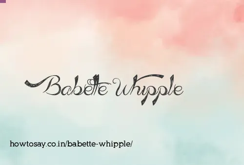 Babette Whipple