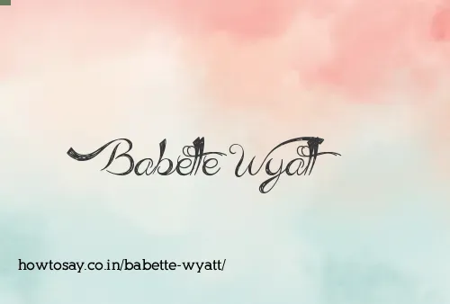 Babette Wyatt