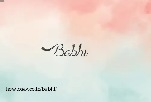 Babhi