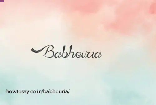 Babhouria