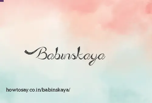 Babinskaya