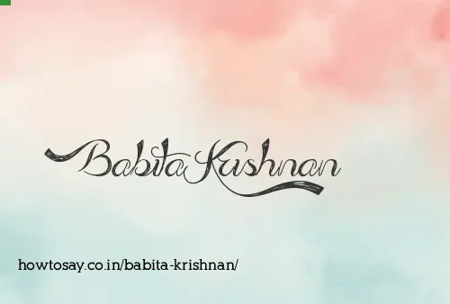 Babita Krishnan