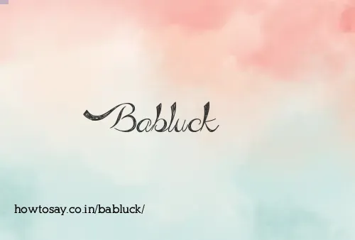 Babluck