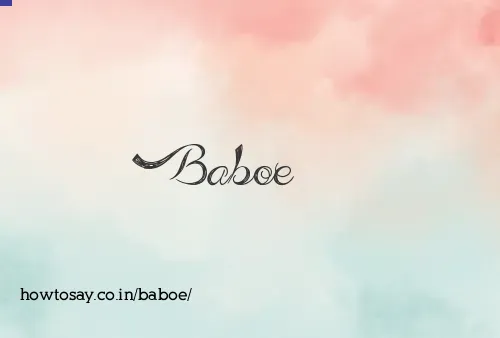 Baboe