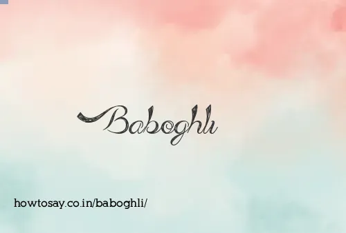 Baboghli