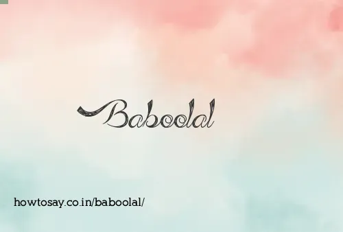 Baboolal