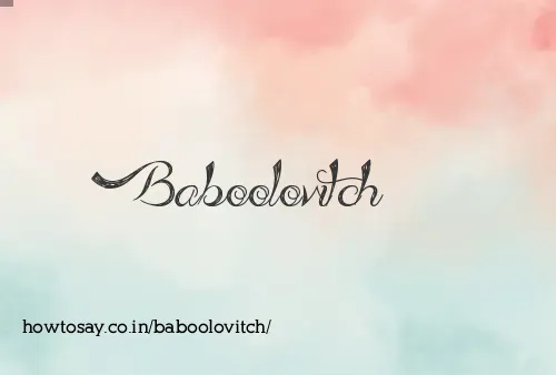 Baboolovitch