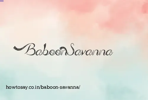 Baboon Savanna