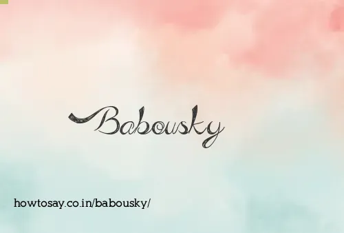 Babousky